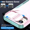 For iPhone 15 Plus Case TPU+PC Non-Slip Side Edge Phone Cover with Lens Lid