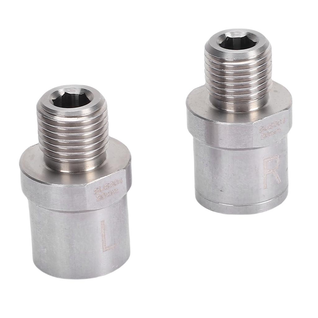 1 Par de Adaptadores de Pedal de Bicicleta Aço Inoxidável Rosca Macho 1 2pol para Rosca Fêmea 9 16pol Extensores de Pedal de Bicicleta para Pedivela