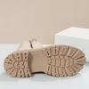 New Velvet Thickened Warm Short Snow Boots Women's Cross-border Cloth Side Zipper Round Head Large Size Short Boots