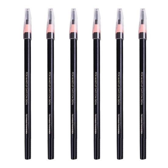6Pcs Pull Cord Peel-off Eyebrow Pencil Waterproof Sweat-Proof Natural Long Lasting Smudge-proof Women Microblading Brow Pencil