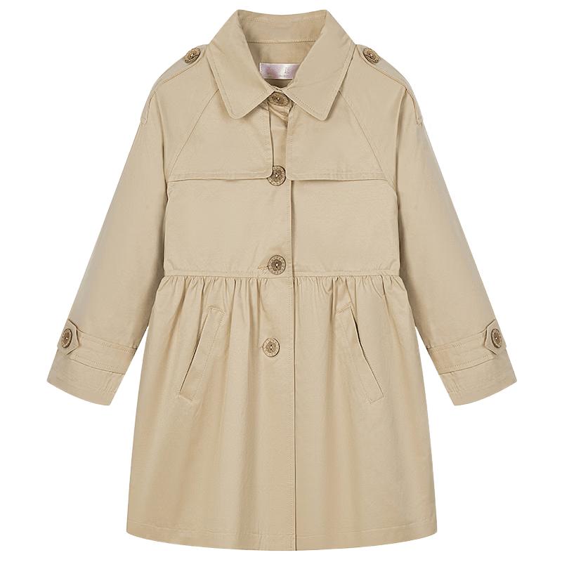

FULUOMI Girls Spring British Style Trench Coat 110