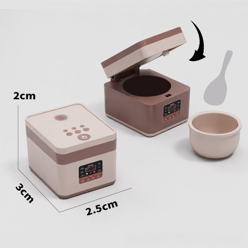 1 Pezzo Forno a Microonde Realistico Cuociriso Bollitore per Uova Giocattolo per Casa delle Bambole 1:12 Elettrodomestici Mobili Cucina per Casa delle Bambole