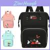 Wasserdichter Oxford-Stoff Wickelrucksack mit starken Reißverschlüssen und verstellbarem Schultergurt für Baby-Essentials