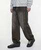 Age O.D. Curved Wash Cut-Out Wide Denim Pants [Dust Black]