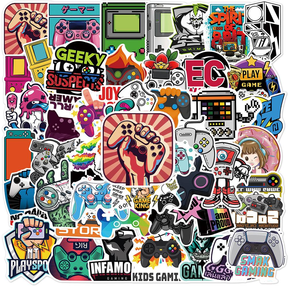 10/30/50pcs Vintage Video Game Cartoon Stickers Cool Gamepad Decals DIY Skateboard Laptop Phone Bike Graffiti Sticker