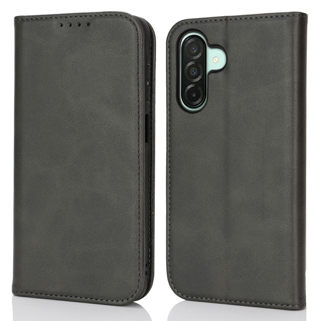 For Samsung Galaxy A26 5G Case PU Leather Calf Textured Magnetic Closing Smart Phone Cover