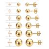 Fashion Unisex Silver Plated Ball Ear Stud Earrings Piercing Party Jewelry Gift