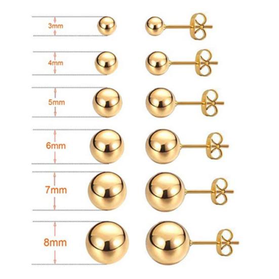 Fashion Unisex Silver Plated Ball Ear Stud Earrings Piercing Party Jewelry Gift
