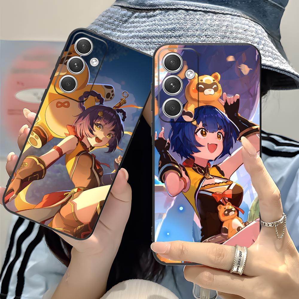 Game GI Xiangling Matte TPU Mobile Phone Case for Samsung Galaxy S26 S25 S24 S23 S22 S21 S20 Note20 Plus FE Ultra Colorful Cover