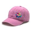 Colorful Flower Print Snapback Baseball Hat, Dad Hat Casual Slouchy Inelastic Lightweight Adjustable Sun Hat