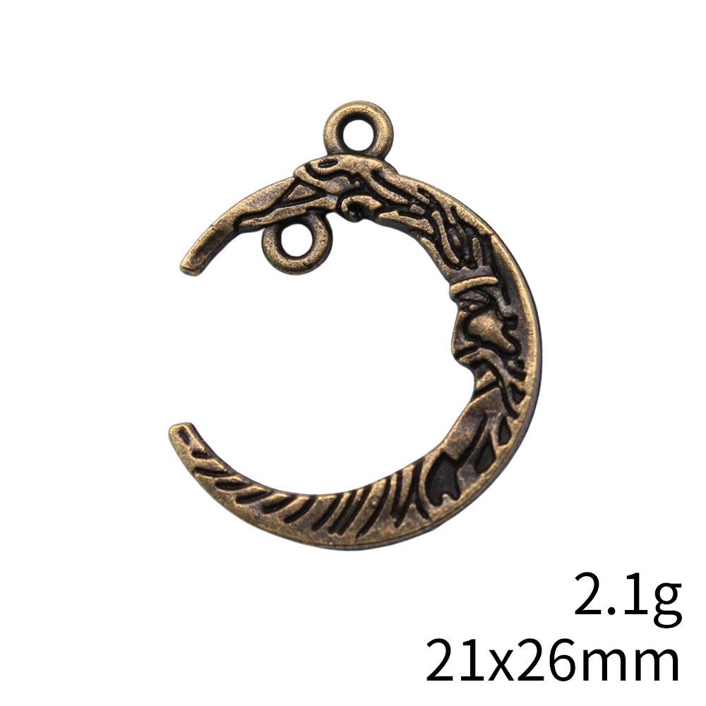 Valentine's Day Accessories Women Water Drop Moon Connector 2 Hole Pendants For Earring Accessories Parts Cheap Cute Stuff Accessory Parts