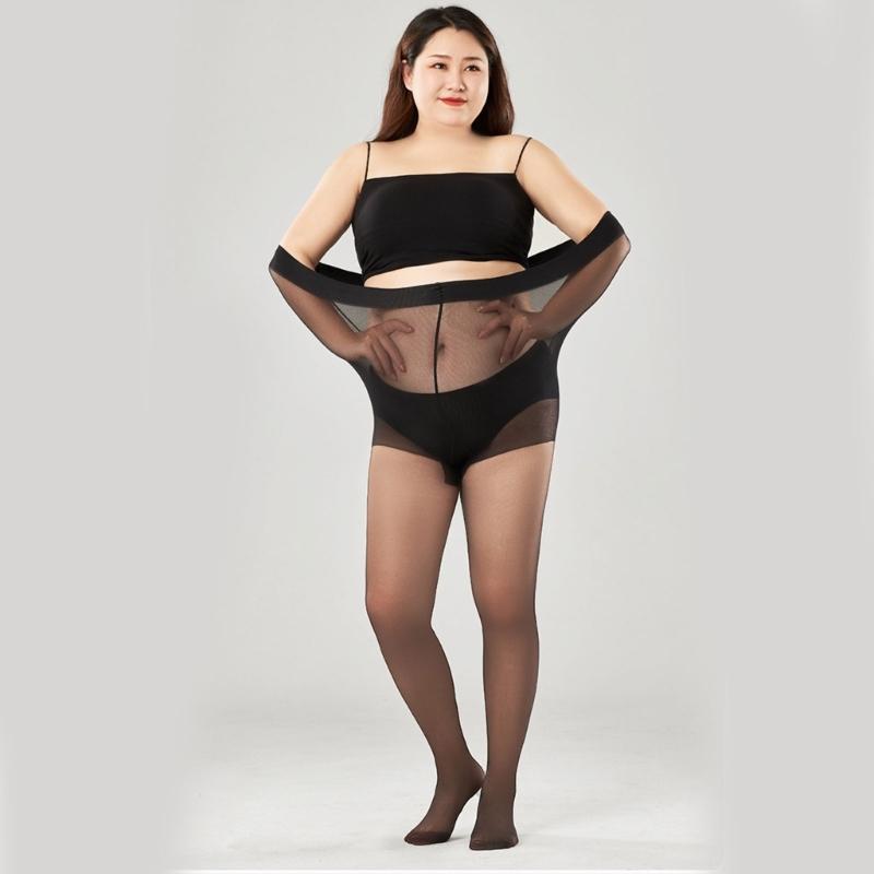 Large Size Pantyhose Ultra Thin and Breathable Sheer Tights High Waist Control Top Leggings Stockings for Women Hosiery
