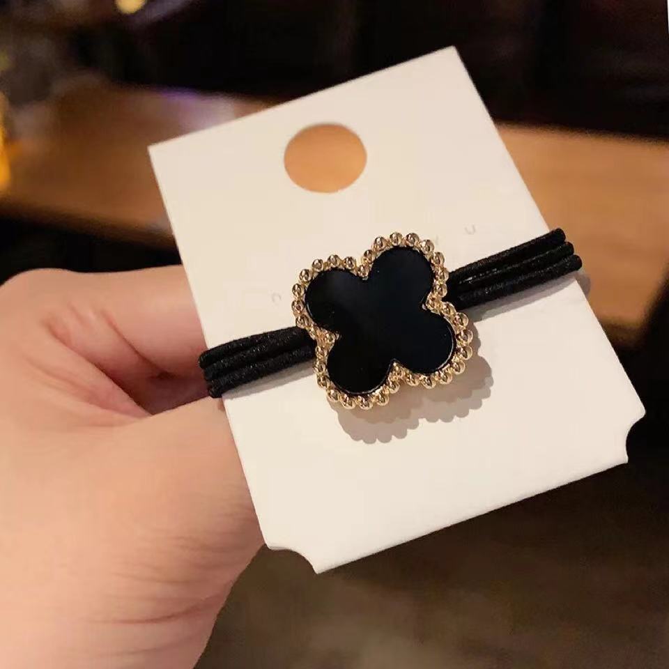 Flowers Hair Rubber Bands Corduroy Headdress Ponytail Ties Pony Tail Holder for Women