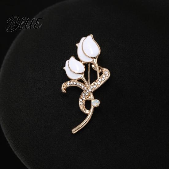 Lightweight Brooch Pin Pin 3D Tulip Bud Shape Lapel