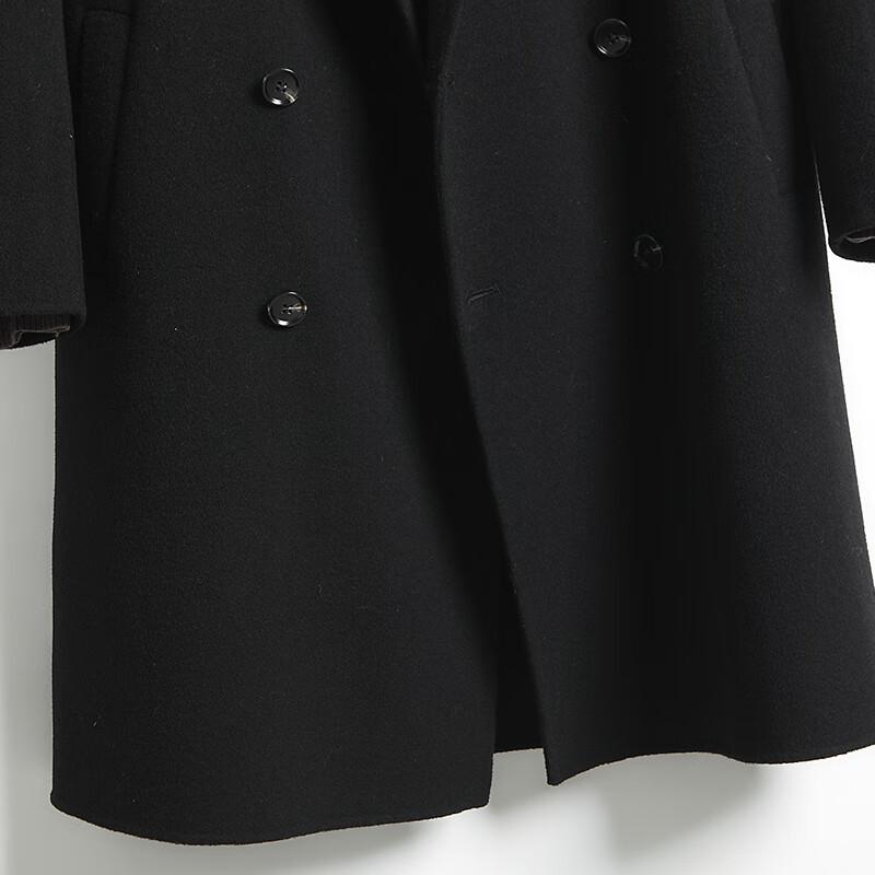 Fanzhen Men's 100% Wool Mid-Length Overcoat