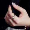 Women Fashion Horse Head Rhinestone Opening Finger Ring for Party Club