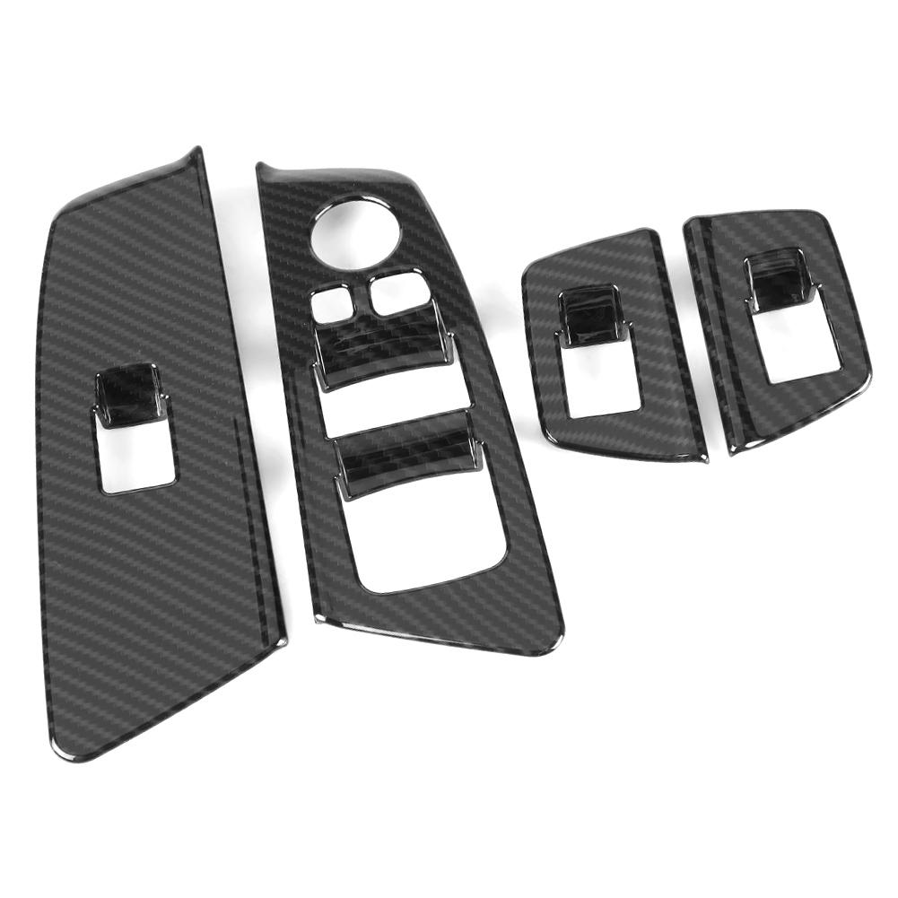 4 pezzi Interruttore Alzacristalli Auto Pulsante Alzacristalli Cornice Copertura Modanatura per BMW Serie 5 G30 20172018 (# 2)
