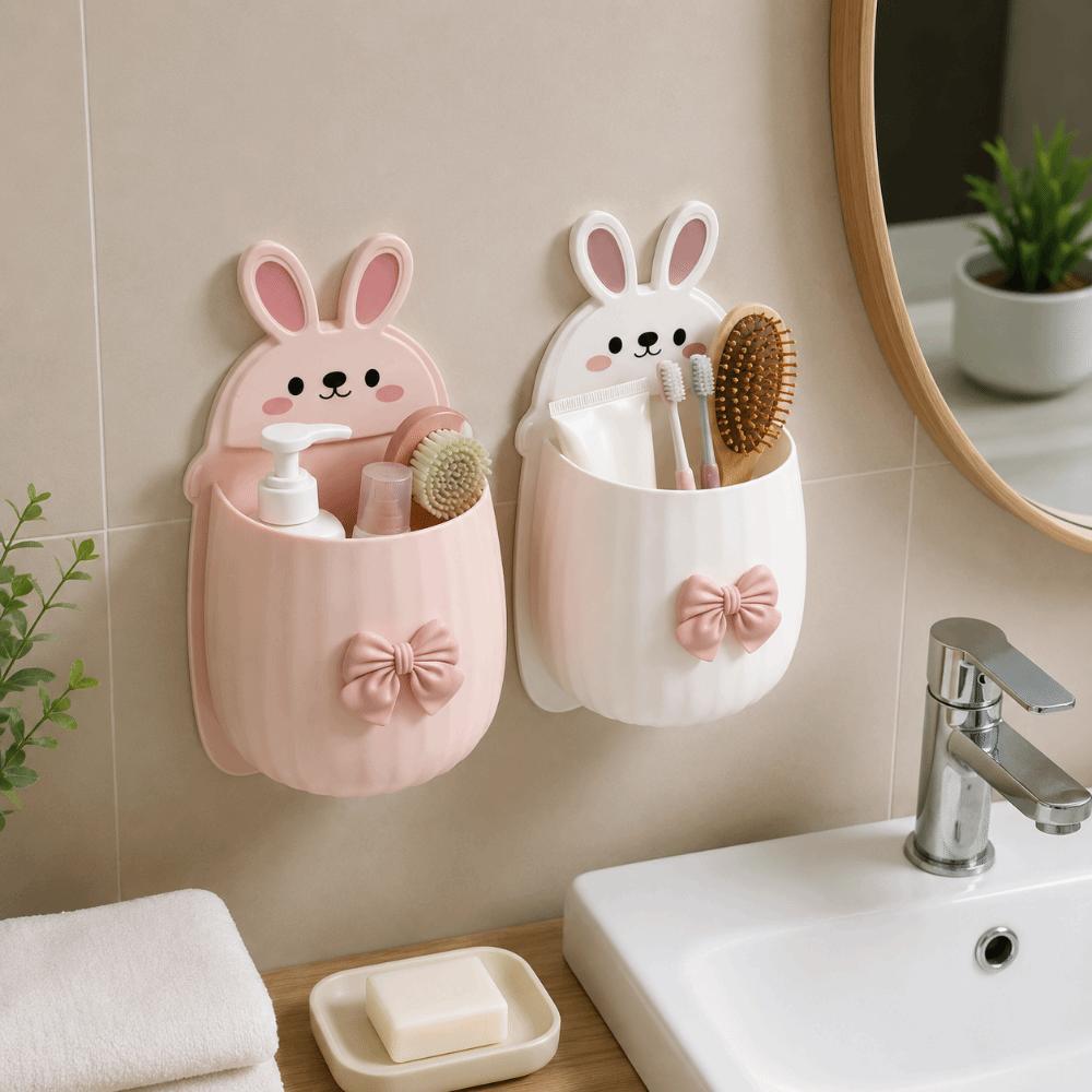 Wall Hanging Toothbrush Storage Rack Self Adhesive Toothpaste Organizer Dormitory