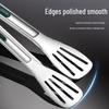 Stainless Steel Korean BBQ & Kitchen Tongs: Bread, Steak, or Barbecue Tongs with Three-Line Grip