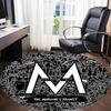 1PC Maroon 5 Band Office Round Rug - Perfect for Office or Study Decor, Machine Washable, Non-Slip Backing, Decorative Floor Mat