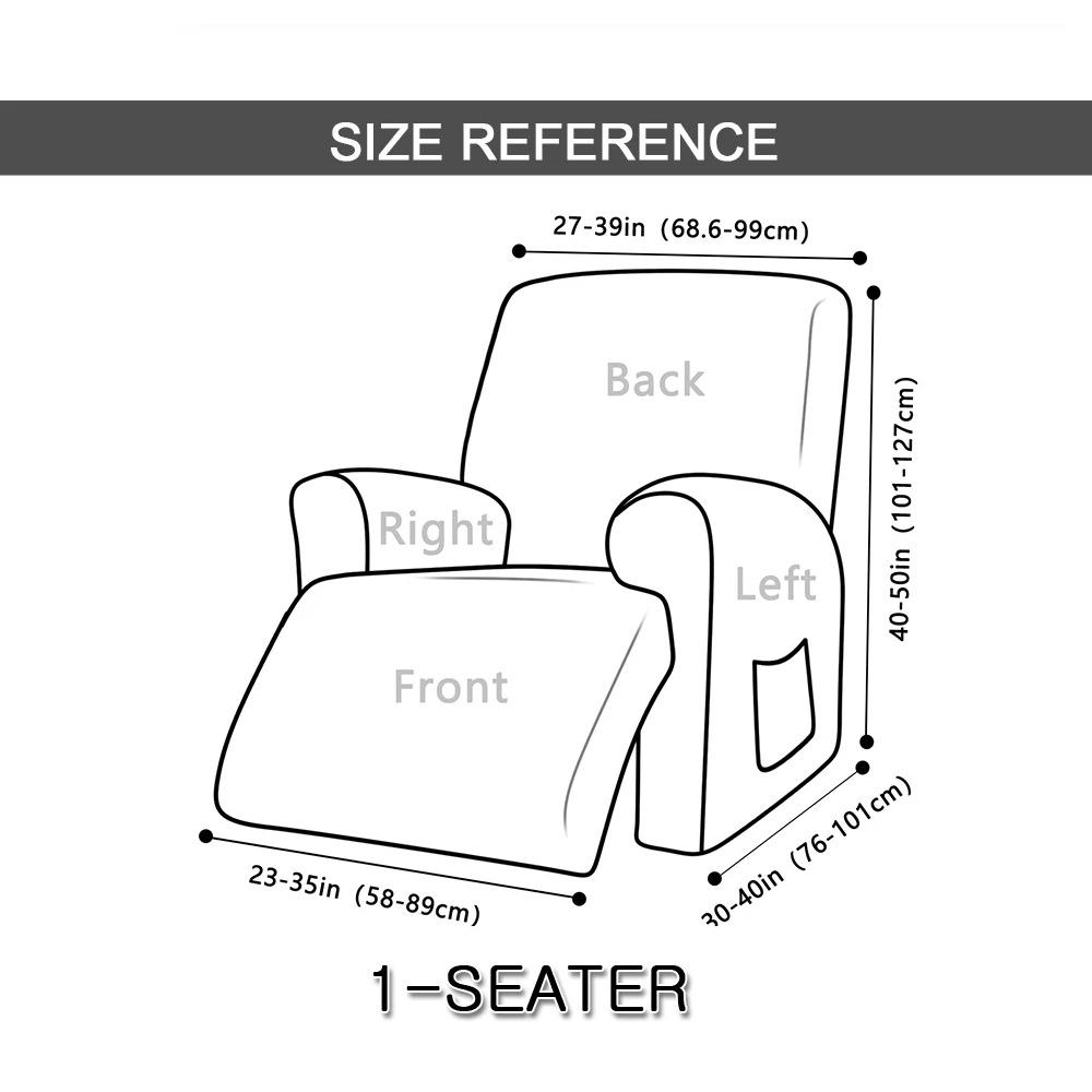 Water Repellent Recliner Sofa Cover Stretch Jacquard Slipcover Washable Relax Armchair Cover
