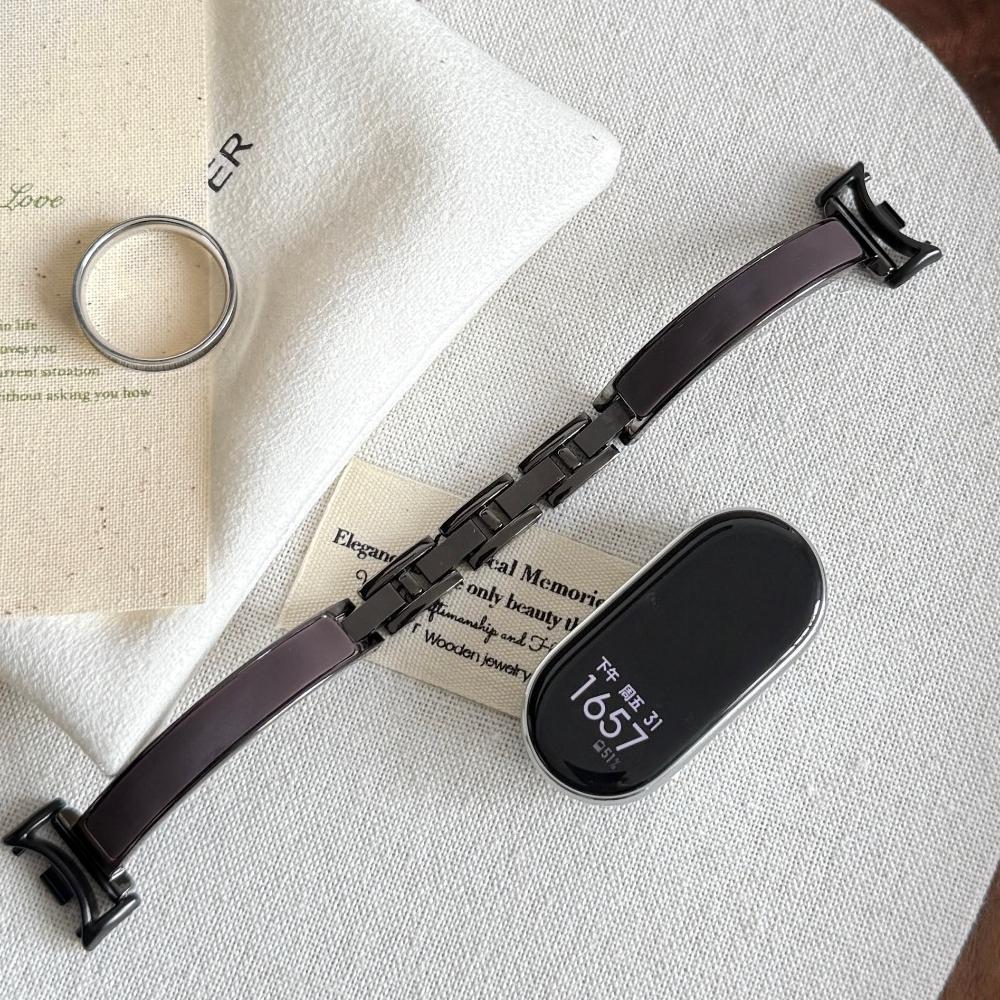 Slim Skin-Friendly Silicone Leather Cover Replacement Strap Compatible with Xiaomi Band 8/9/10