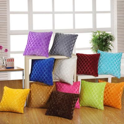 1pc Simple Home Pillow Case Plush Pure Color Cotton Linen Pillow Covers Room Fashion Cushion