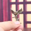 Retro Antique Brass Owl Miniature Figurines Courage Copper Owl Tea Pet Desktop Ornament Crafts Animal Figurines Home Decor Gifts