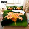 Yellow Flowers  Queen Size Bed Ensemble Comforter Cover Sets Bedding Digital Printing Bed Linen King Size Size Comforter Cover Kit Bed Ensemble