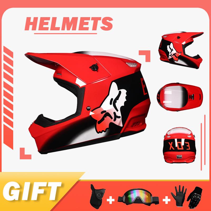 Motorcycle Helmet Children Off Road Helmet Bike Downhill Am Dh Cross Helmet Capacete Motocross Casco Three piece gift set Motor