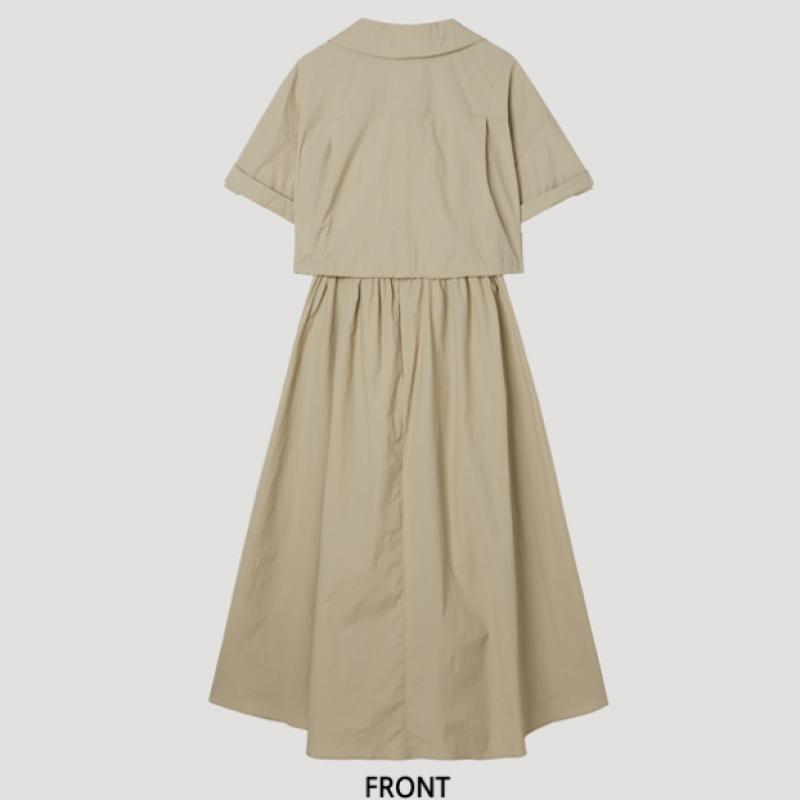 [She S miSS] Two Way Shirt dreSS Set Swwopp22120 Be
