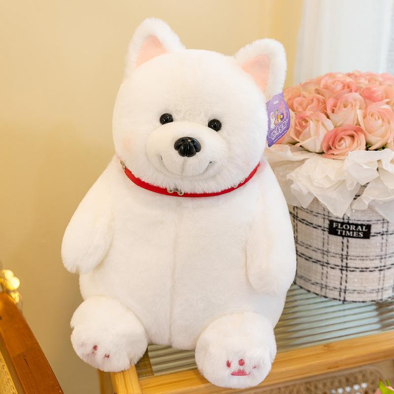 

Маленькая белая собачка Кукла Плюшевая игрушка Кукла Yeye Dog 23cm