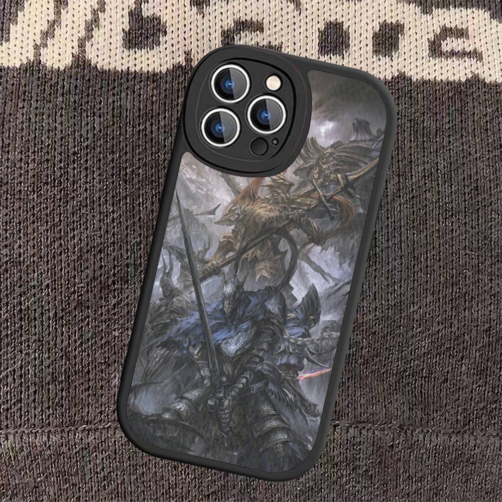 Game D-Dark S-Souls Phone Case For iPhone 16 15 14 13 12 11 Pro Max Plus Leather Shockproof Cover