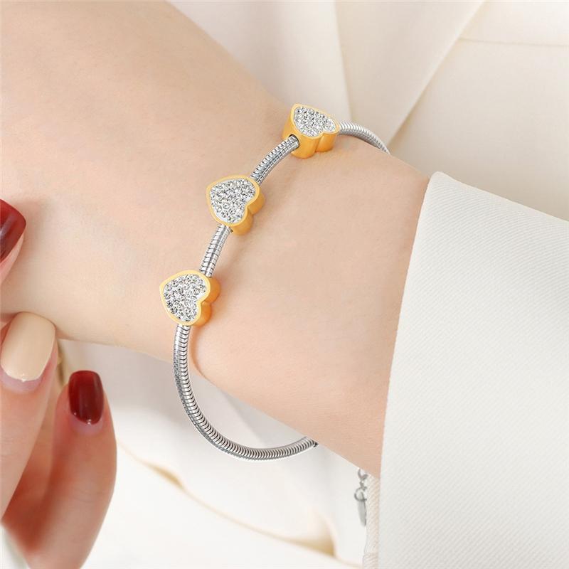 Adjustable Summer Beaded 18K Gold Plated Titanium Stainless Steel Waterproof Tarnish Free Jewelry Bracelets for Women Para Mujer