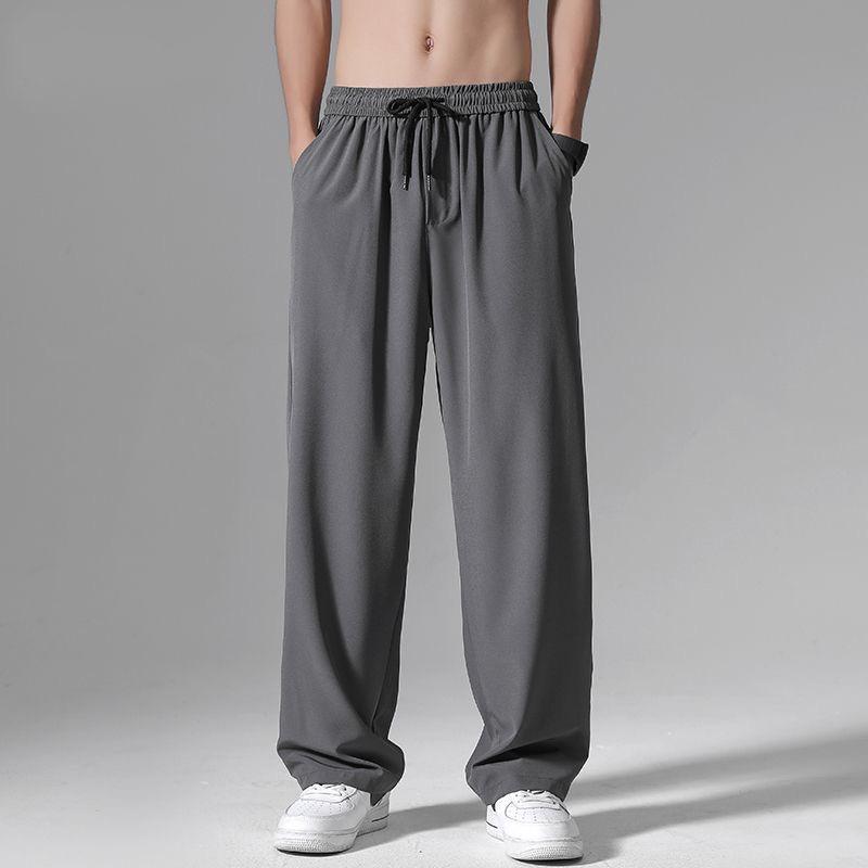Ice Silk Quick-Dry Men's Straight Leg Summer Sports Pants