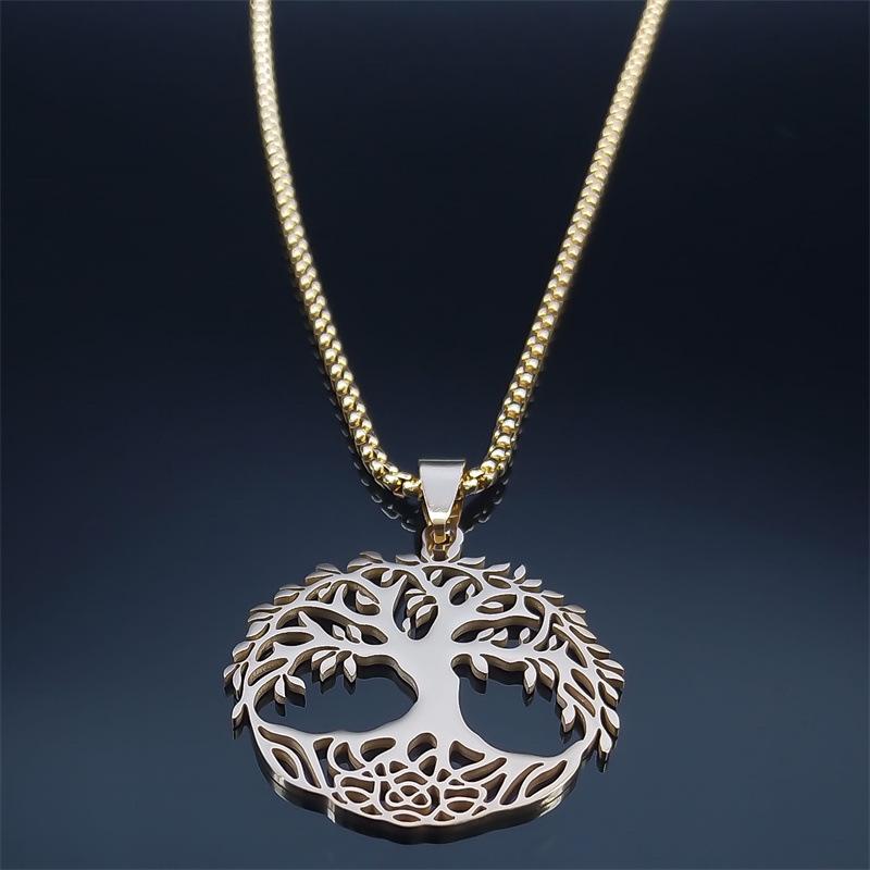 Tree of Life Necklace Stainless Steel Women's Pendant Necklace