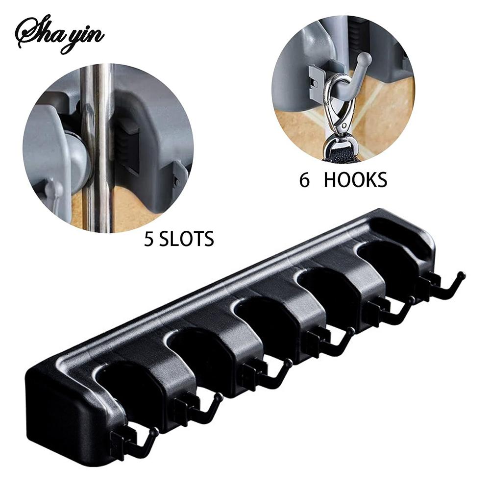 1PC Toilet Mop Holder For Storing Mops, Scrub Brushes And Brooms. Made Of Plastic. Suitable For Hanging Mop Racks.