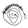 Retractable Portable Clothesline with 12 Colorful Clothespins for Indoor and Outdoor 1.8m Rope Clamp with Hat Head