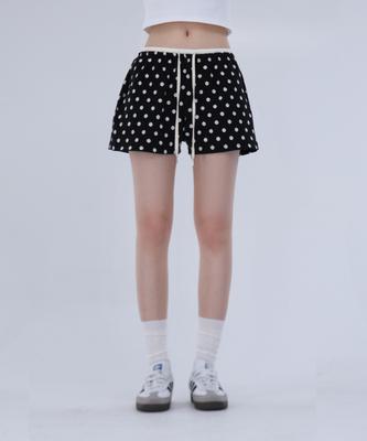 CHICKS Dot Half Pants Black