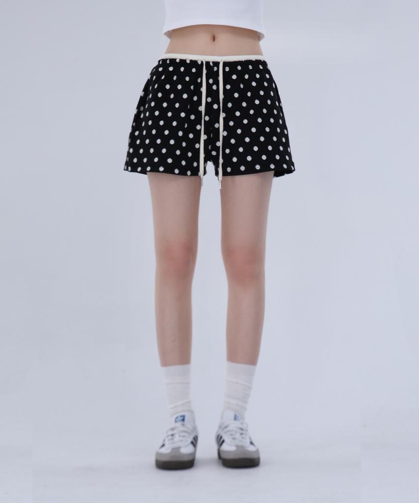 CHICKS Dot Half Pants Black