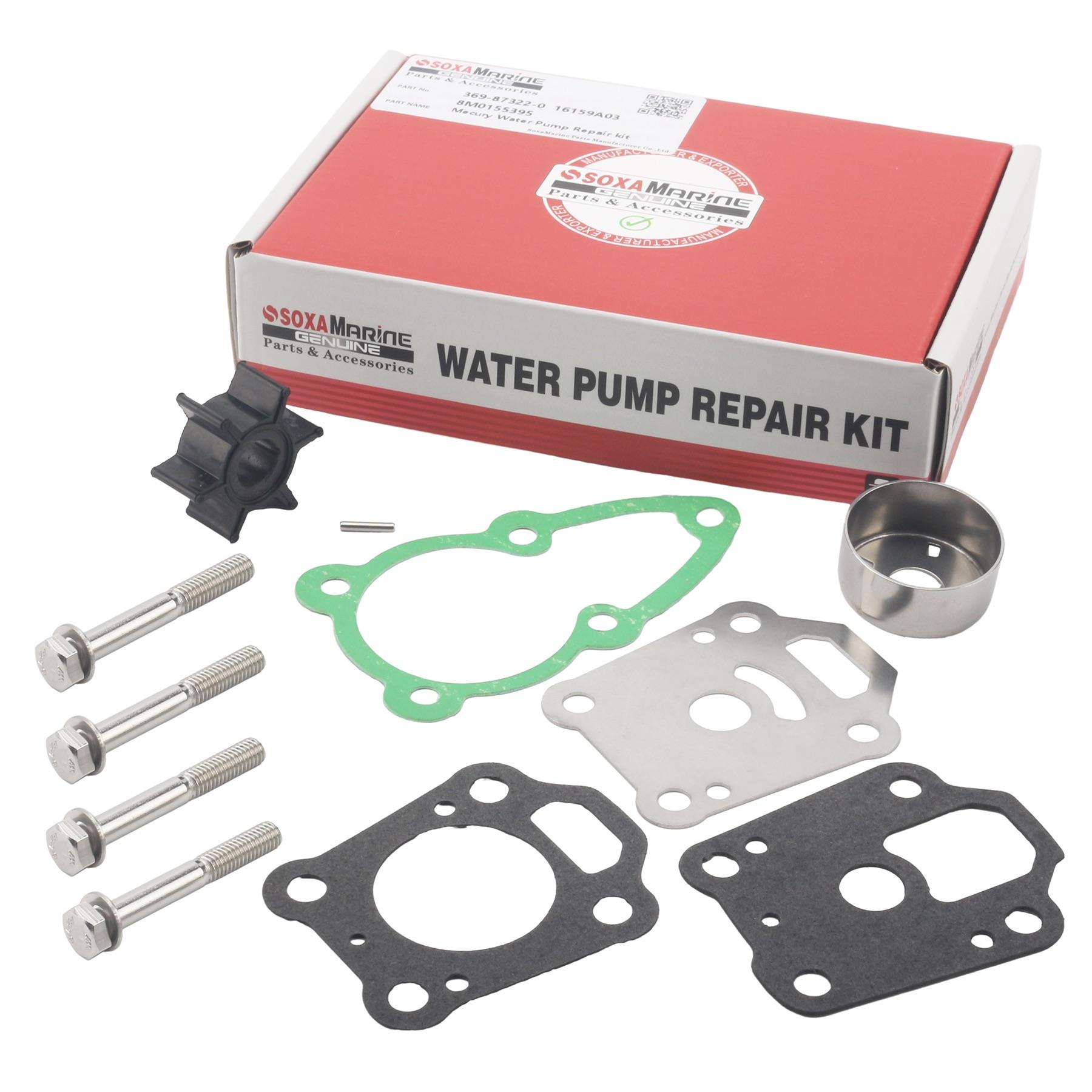 Impeller Rebuild Kit 369-87322-0 Compatible with Nissan Tohatsu Mercury Outboard 4 5 6 HP Engines Replaces 8M0155395 369-87322-1 4 5 6 HP