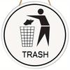 1pc 2d Flat Please Leave Packages, Trash Sign - 20cm, Do Not Enter Sign, No Smoking Sign Round Wooden, Commercial Store Front Restaurant Office