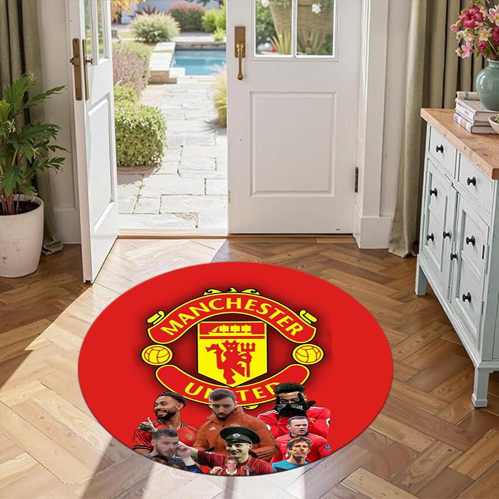 Barcelona Round Office Rug Perfect for Entryway Dining Room Dormitory Study room Antislip Round Carpet Anime Office Decor Spiritual Gift