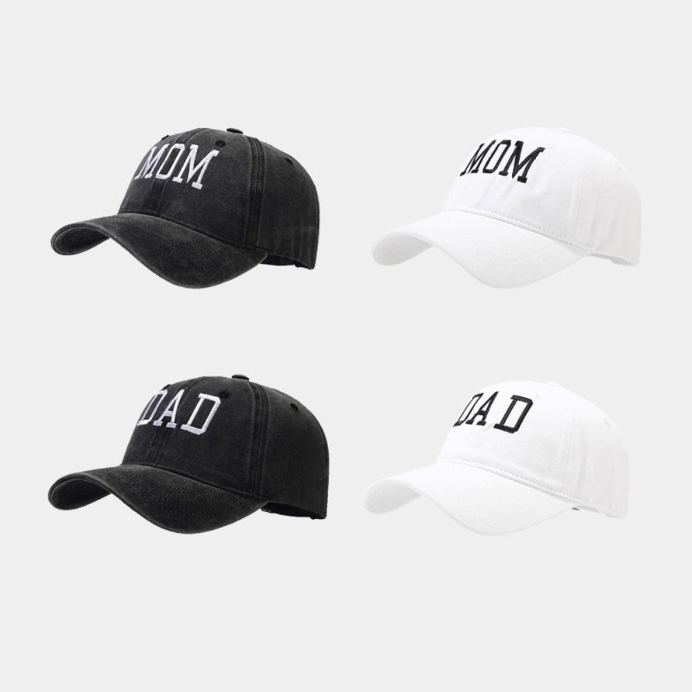 Creative Dad and Mom Baseball Cap Cotton Peaked Cap Casual Sun Hat Street