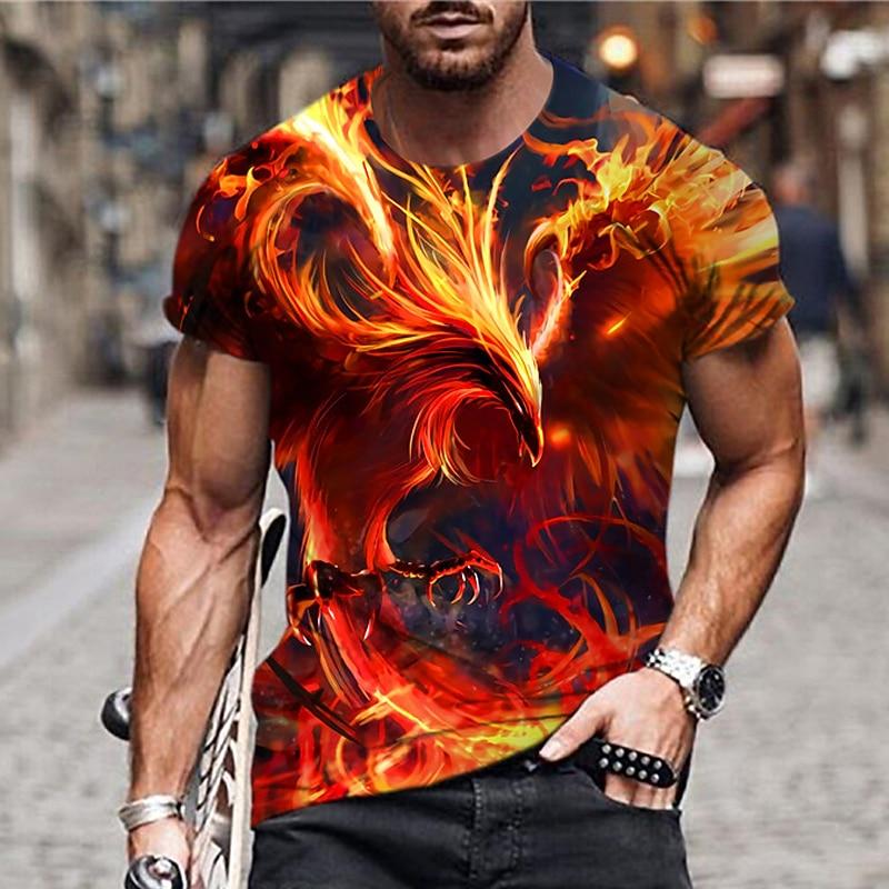 Men's Unisex Animal Fox Graphic Prints 3D Cartoon Shirt T Shirt Tee Short Sleeve T shirt 3D Print Round Neck Shirt Fashion Casual Daily Holiday