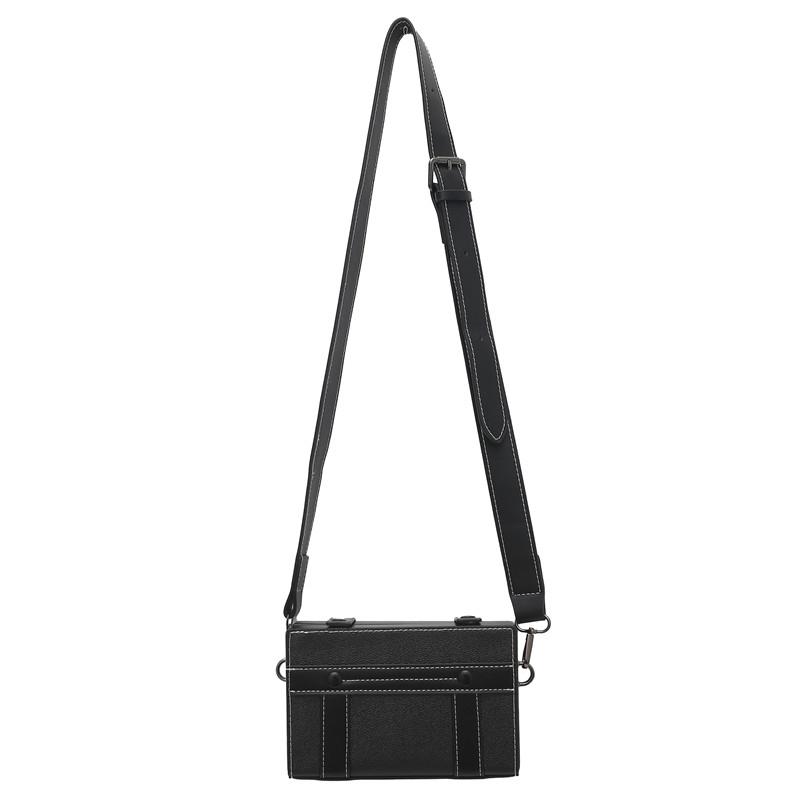 Popular ins niche bag Hong Kong style single shoulder crossbody versatile personalized men's new trendy high-end textured small square bag