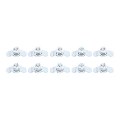 10 pièces L Track Double Oreille Goujon Fileté Écrou Raccord Zingué L Track Rail Raccords Goujons Filetés Points d'Arrimage pour Fourgon