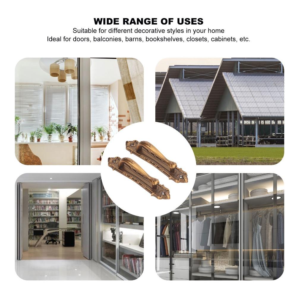 2pcs Durable Barn Door Handle Sturdy Pull Door Handle Vintage Sliding Door Handle  Gate