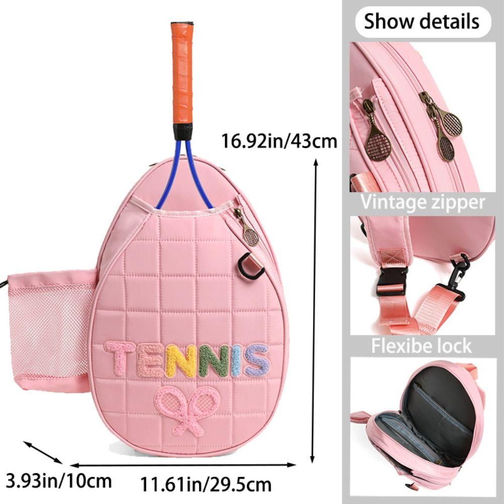 Large Capacity Pickleball Paddle Backpack Waterproof Badminton Racket Crossbody Bag