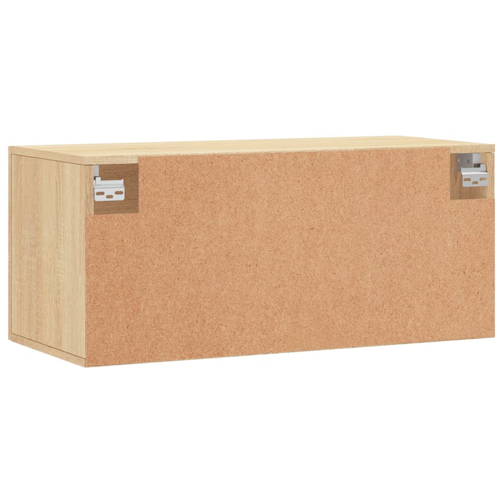 Wall Cabinet Sonoma Oak 80 x 36.5 x 35 cm Particleboard